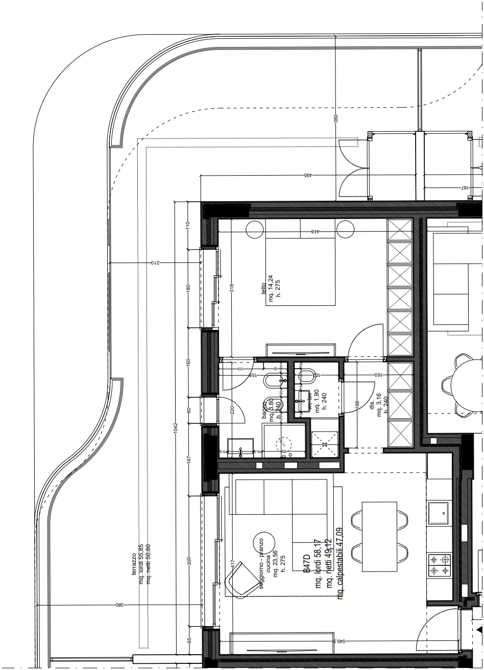 Bilocale Floor Plan