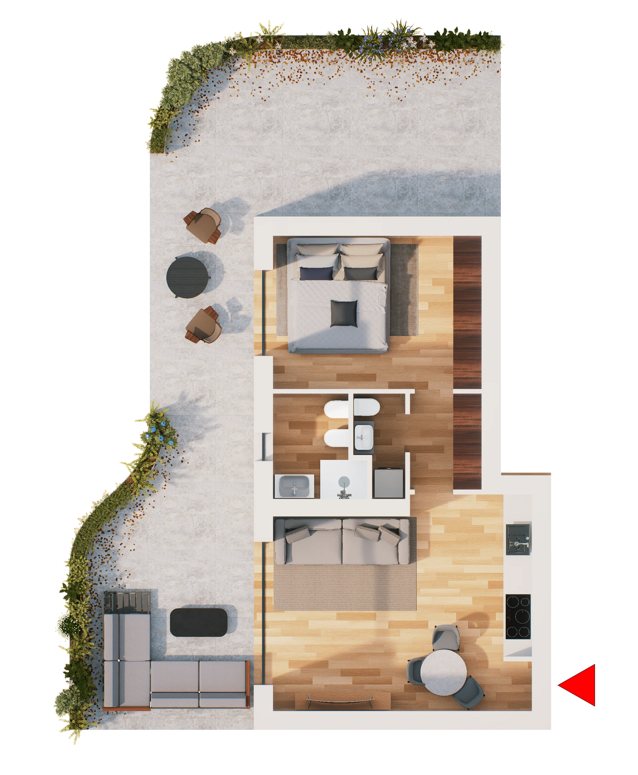 Bilocale Floor Plan