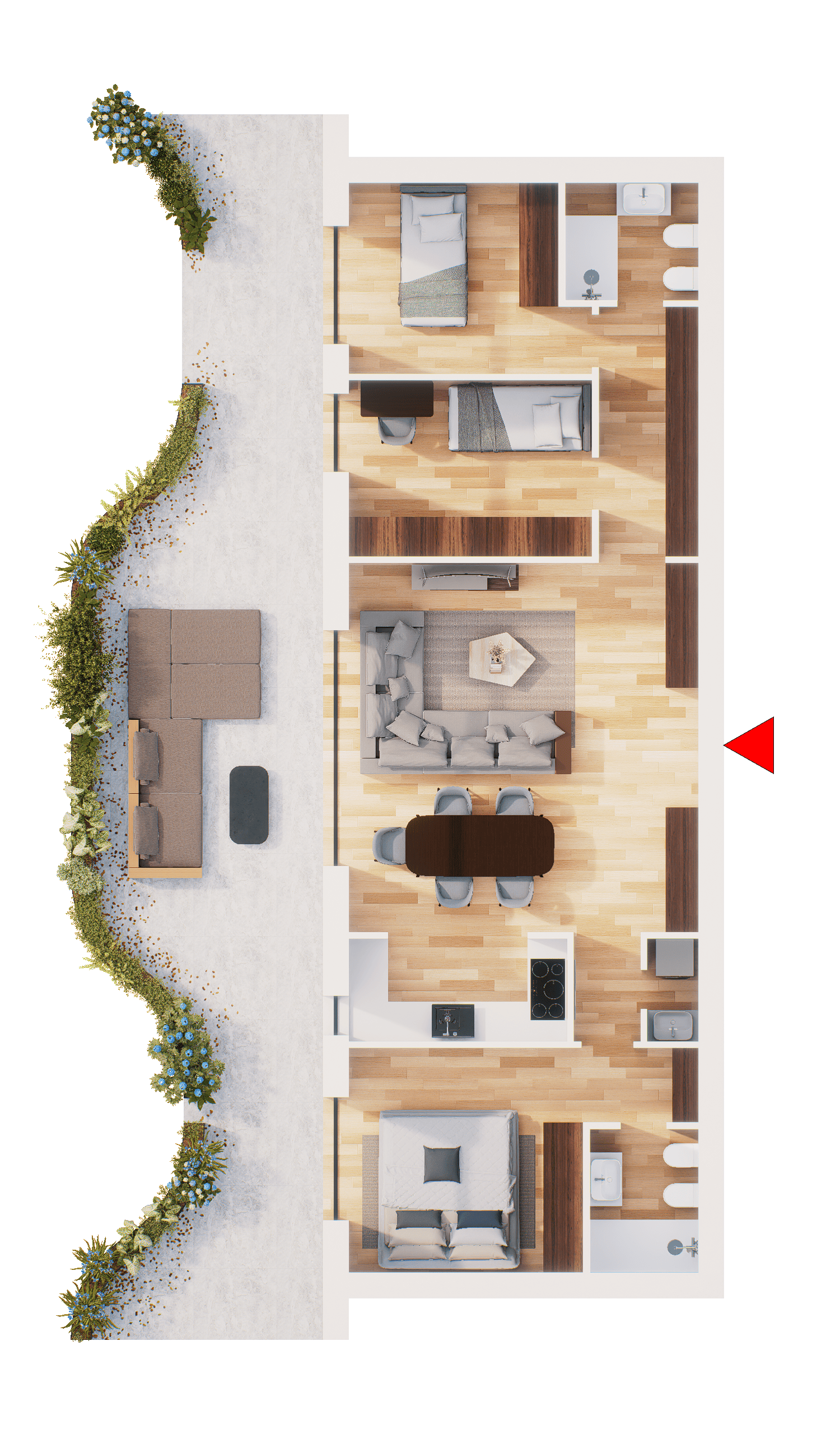 Quadrilocale Floor Plan