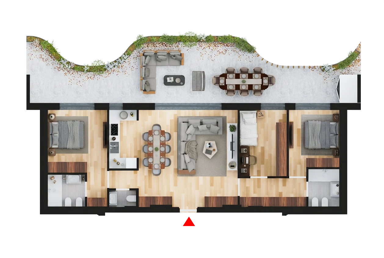 Quadrilocale Floor Plan